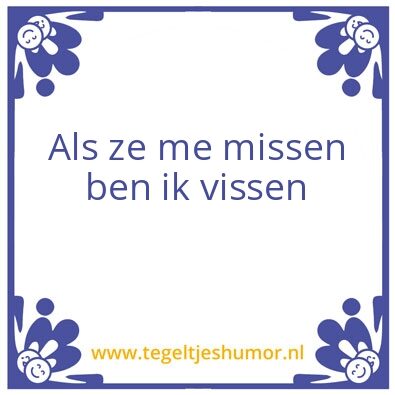 Tegeltje: Vissen