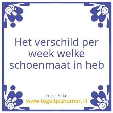 Tegeltje: Maat