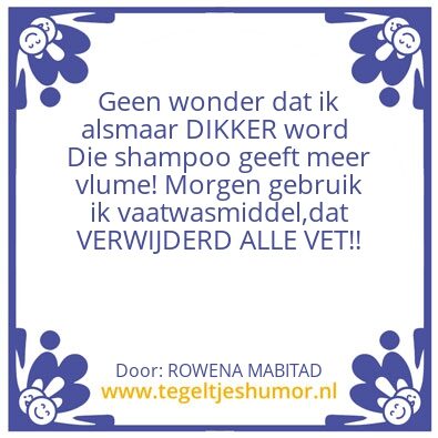 Tegeltje: Funny