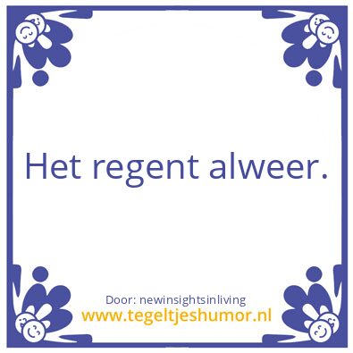 Tegeltje: strange yet good
