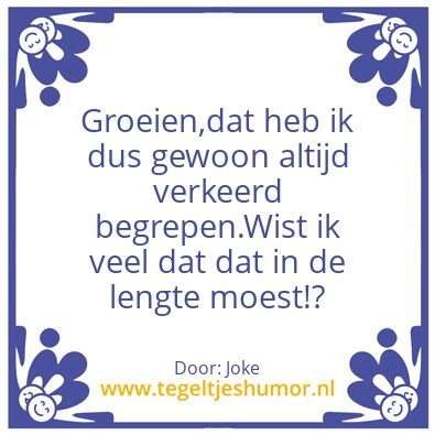Tegeltje: Groeien