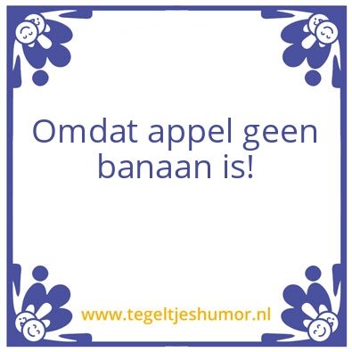 Tegeltje: !