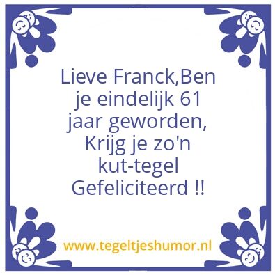 Tegeltje: Franck