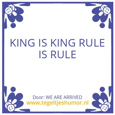 Tegeltje: AL IS WELL