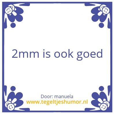 Tegeltje: .