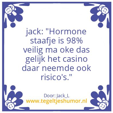 Tegeltje: Casino risico