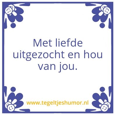 Tegeltje: gefeliciteerd