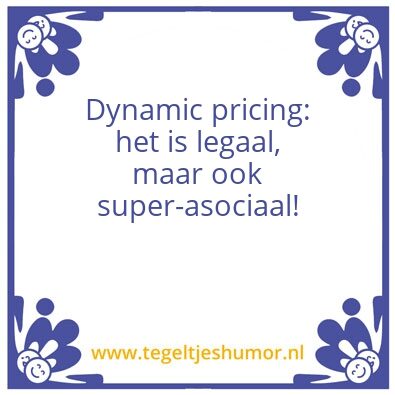 Tegeltje: Dynamic pricing