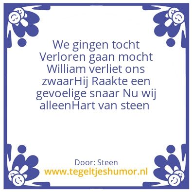Tegeltje: Waarom