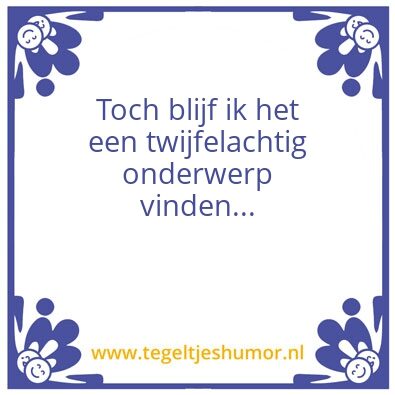 Tegeltje: Onderwerp