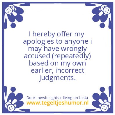 Tegeltje: Incorrect Judgments