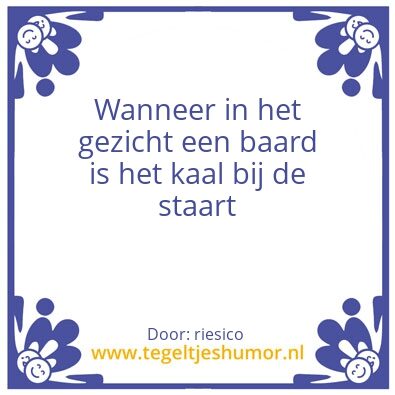 Tegeltje: Baard