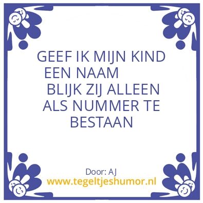 Tegeltje: BSN