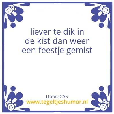 Tegeltje: kist