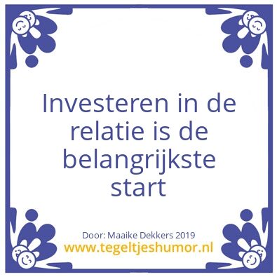 Tegeltje: Investeren