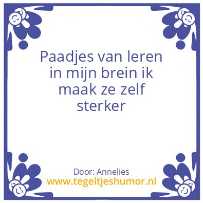 Tegeltje: Brein
