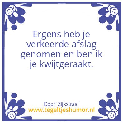 Tegeltje: Neuzevreugd