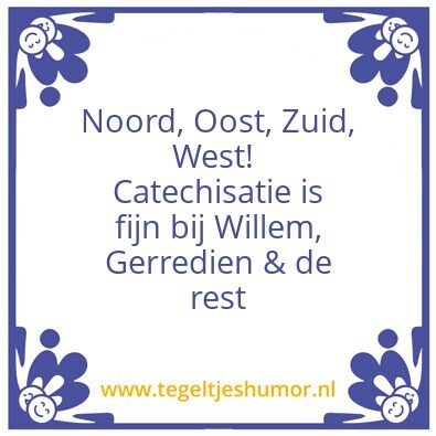 Tegeltje: Catechisatie