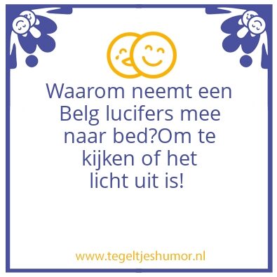 Tegeltje: Belg
