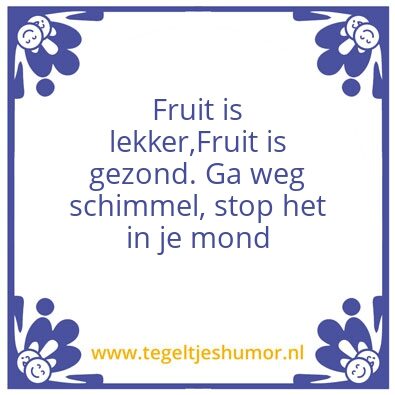 Tegeltje: schimmel