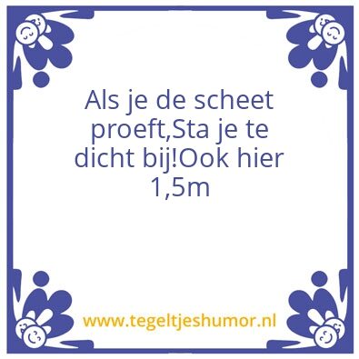 Tegeltje: 1,5m
