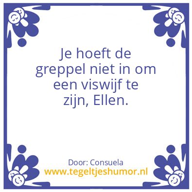 Tegeltje: Viswijf