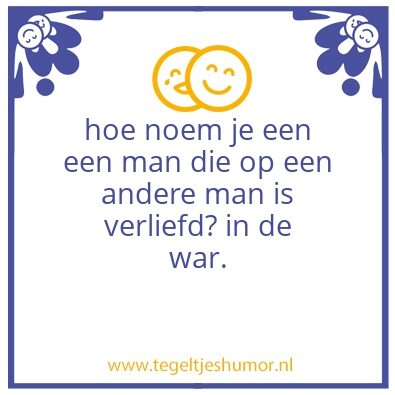 Tegeltje: homofiel