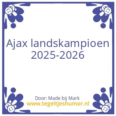 Tegeltje: Gewoon omdat het leuk is