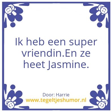 Tegeltje: Jasmine