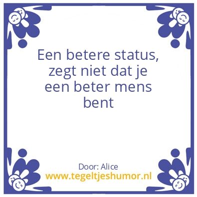 Tegeltje: doe maar gewoon