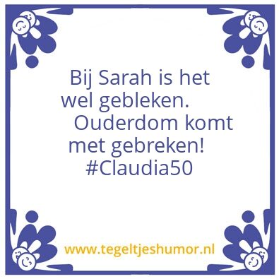 Tegeltje: Claudia 50