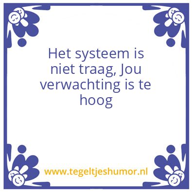 Tegeltje: ICMS Snelheid