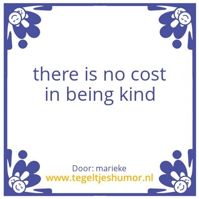 Tegeltje: gastvrijheid