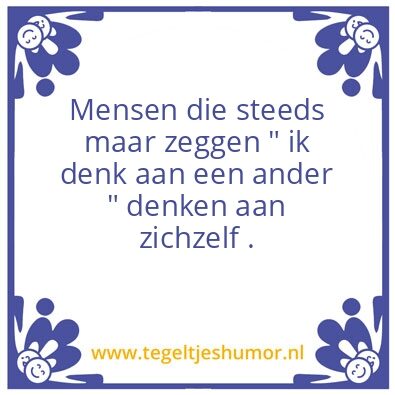 Tegeltje: think