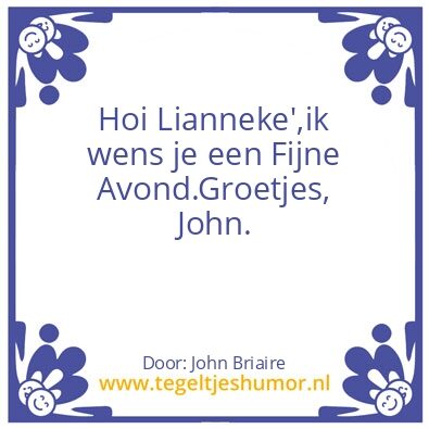 Tegeltje: Lian