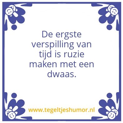 Tegeltje: Verspilling
