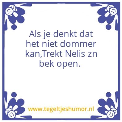 Tegeltje: Nelis