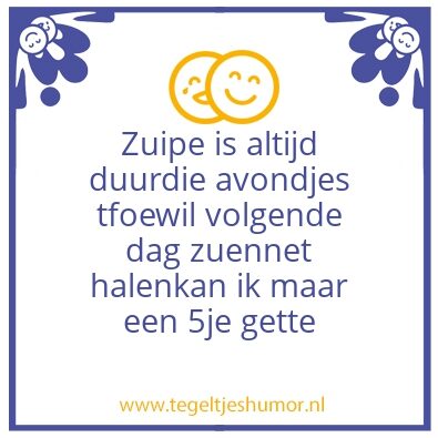 Tegeltje: Duur feesie