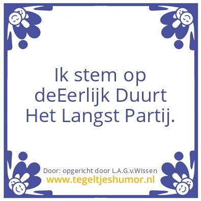 Tegeltje: Politieke Partij