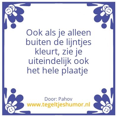 Tegeltje: Kleuren