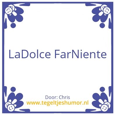 Tegeltje: La