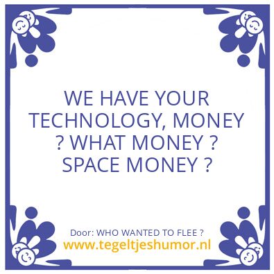 Tegeltje: WHO WANTED TO FLEE ?