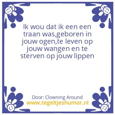 Tegeltje: Traan
