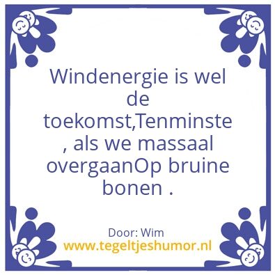 Tegeltje: Wind energie