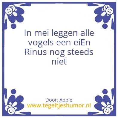 Tegeltje: Koekoek