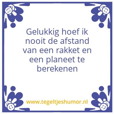 Tegeltje: Rakket