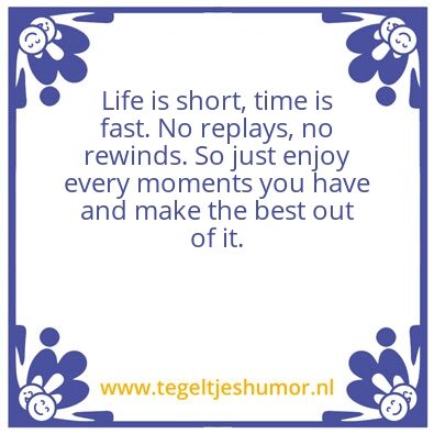 Tegeltje: Enjoy