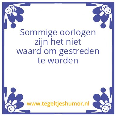 Tegeltje: oorlogen