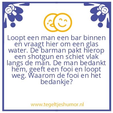 Tegeltje: The bartender
