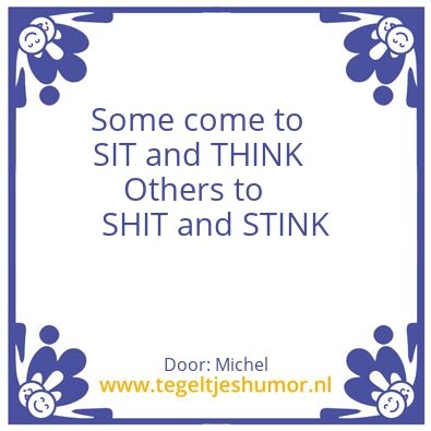 Tegeltje: stink